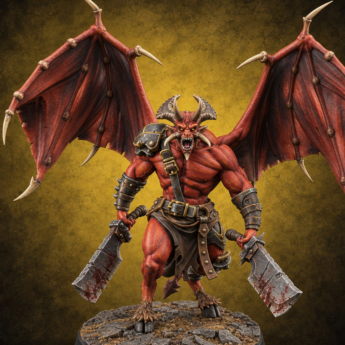Cleavers Out, Mouth Open Major Demon A — painted concept preview (miniature supplied unpainted)