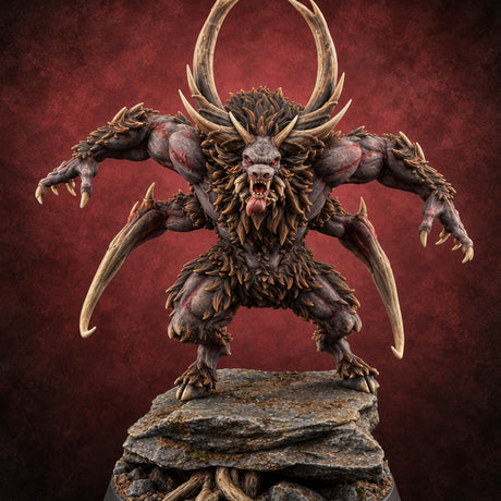 Horns Wide, Jaw Wider Barlgura Demon — painted concept preview (miniature supplied unpainted)