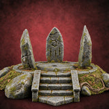 Wardens of the Mossy Threshold Forest Shrine Terrain A — painted concept preview (terrain supplied unpainted)