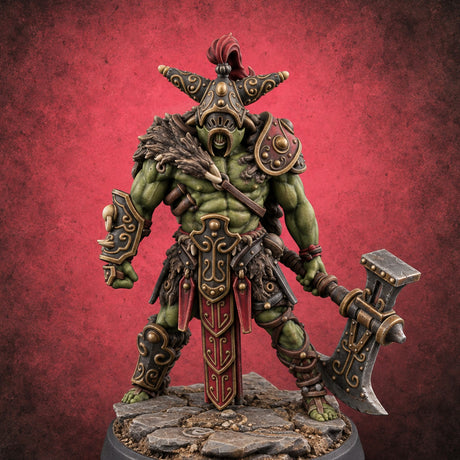 Old Runes, New Firepower Space Orc Heavy Warrior L — painted concept preview (miniature supplied unpainted)