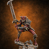 Spikes Fall In, Ranks Form Up Barbed Devil Warrior B — painted concept preview (miniature supplied unpainted)