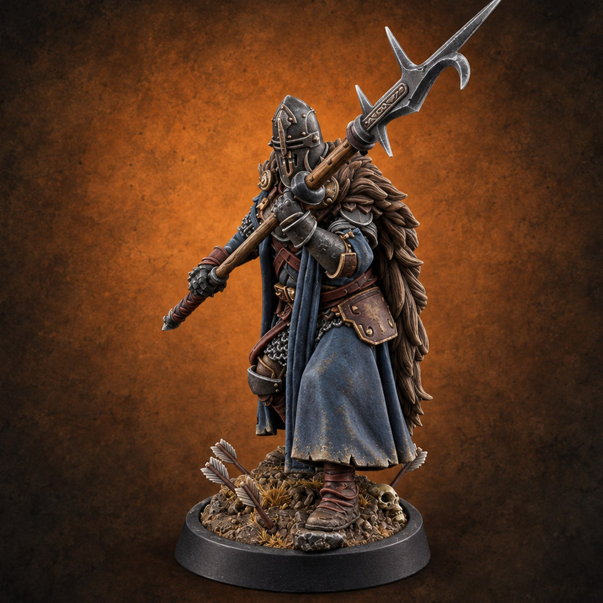 A Guarded Expression Human Masked Sentinel D — painted concept preview (miniature supplied unpainted)