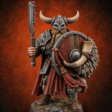 Shields Locked, Horns Lowered Human Huscarl Warrior C — painted concept preview (miniature supplied unpainted)