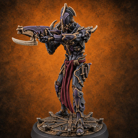 Barbed Remarks Drow Raider D — painted concept preview (miniature supplied unpainted)