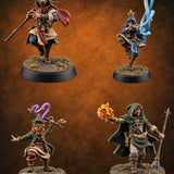 Live Ammunition Human and Gnome Apprentice Mages — painted concept preview (miniature supplied unpainted)