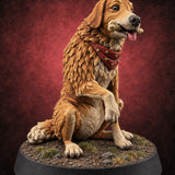 Who's a Good Farmhand Dog Companion B — painted concept preview (miniature supplied unpainted)