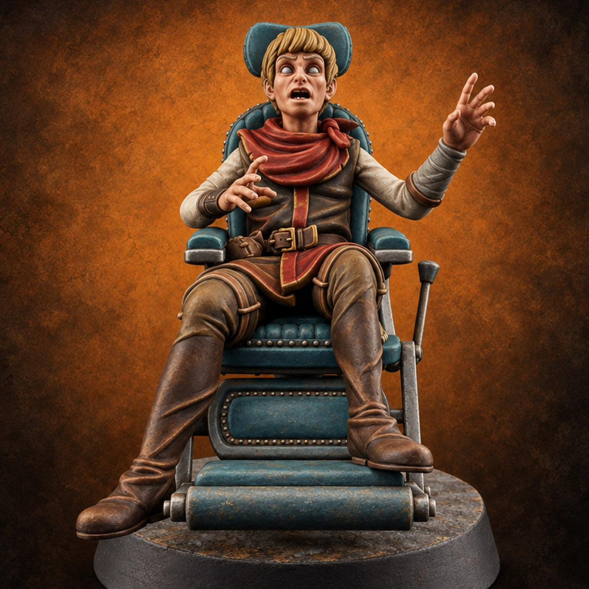 This Won't Hurt a Bit Human Dental Office Character B — painted concept preview (miniature supplied unpainted)