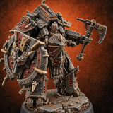 Wrath Wearing Armour Plate Warforged Berserker A — painted concept preview (miniature supplied unpainted)