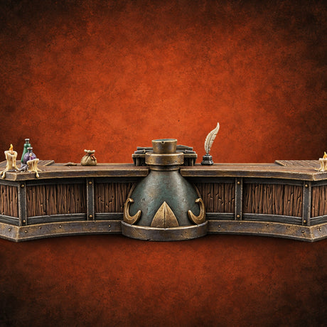 Open Tab, Open Curtains Poison Vendor Shop Terrain B — painted concept preview (terrain supplied unpainted)