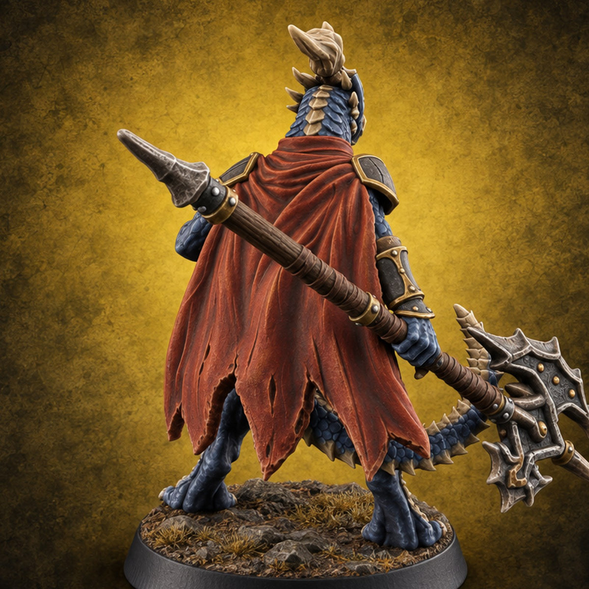 Nobody Passes Unchallenged Dragonborn Sentinel A — painted concept preview (miniature supplied unpainted)