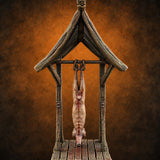 Carcass Hangs, Customers Gather Orc Butcher Market Terrain B — painted concept preview (terrain supplied unpainted)