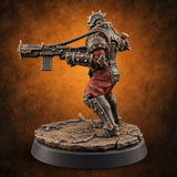 Spikes, Smoke and Scripture Human Spiked-Armour Soldier H — painted concept preview (miniature supplied unpainted)