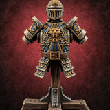 Suited Up, Nobody Home Ornate Armour Display Stand — painted concept preview (terrain supplied unpainted)