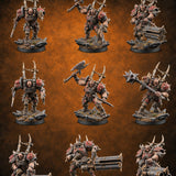 Heavy Metal, Heavier Hands Ogre Armoured Brutes with Axes, Maces and Heavy Cannons — painted concept preview (miniature supplied unpainted)