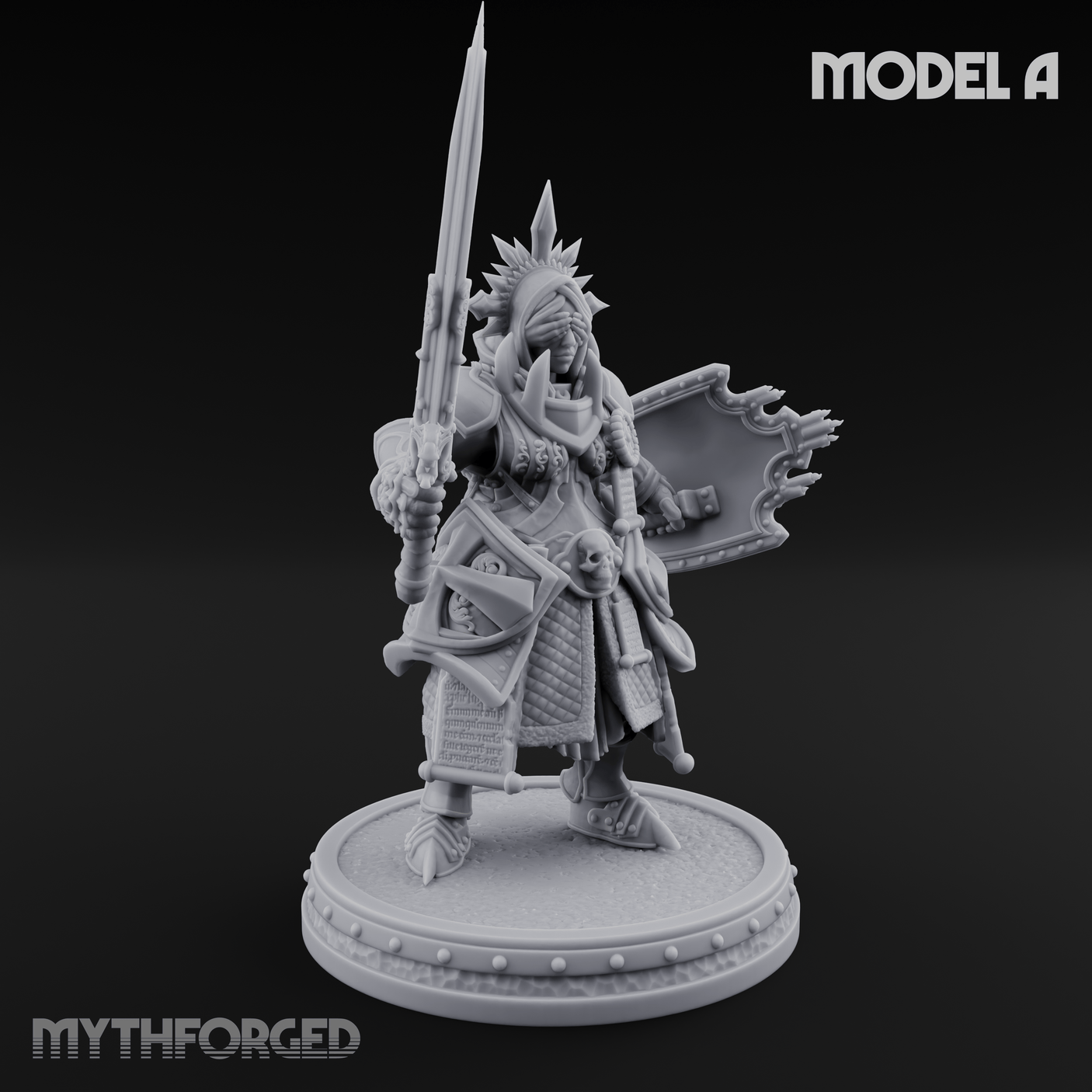 The Unseeing Holy Paladin Order Miniature for Dungeons and Dragons, Pathfinder or other TTRPGs