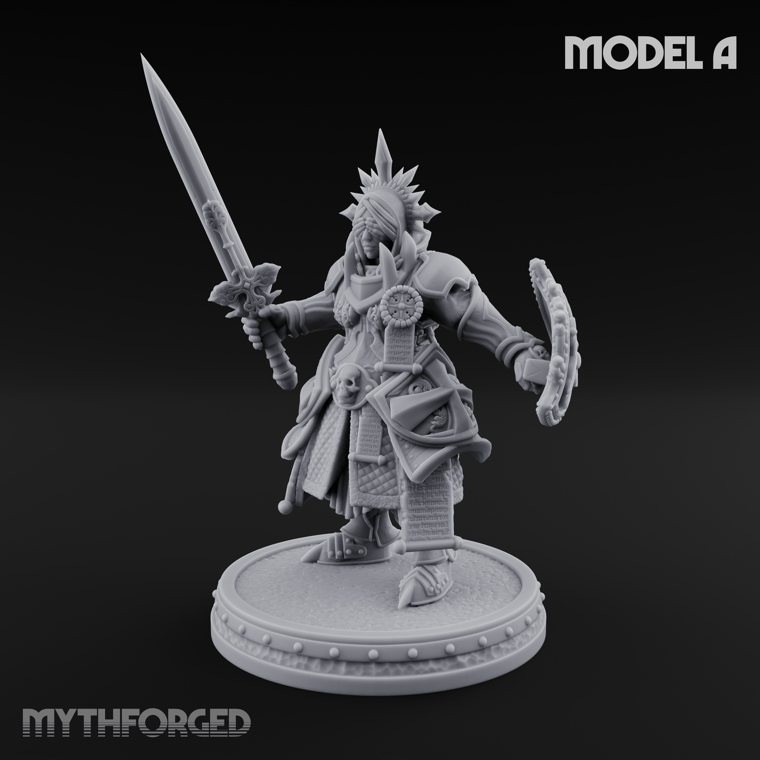 The Unseeing Holy Paladin Order A Miniature for Dungeons and Dragons, Pathfinder or other TTRPGs