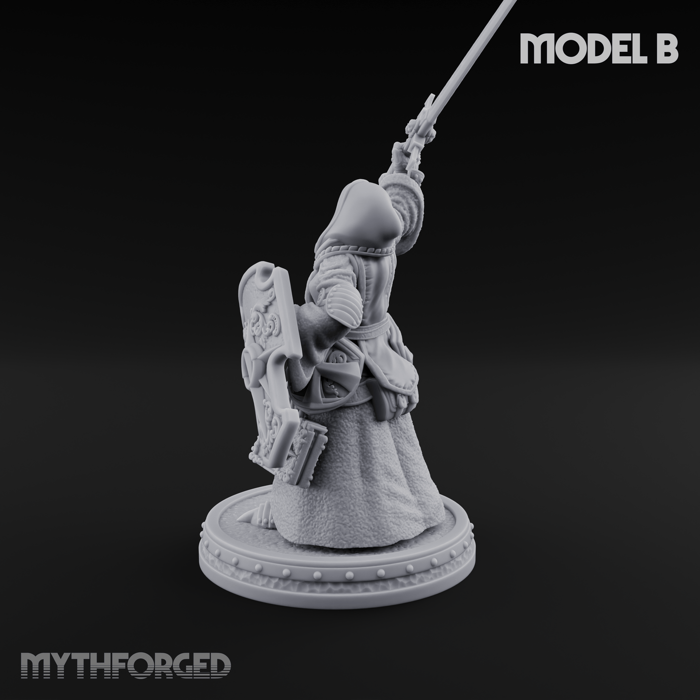The Unseeing Holy Paladin Order B Miniature for Dungeons and Dragons, Pathfinder or other TTRPGs