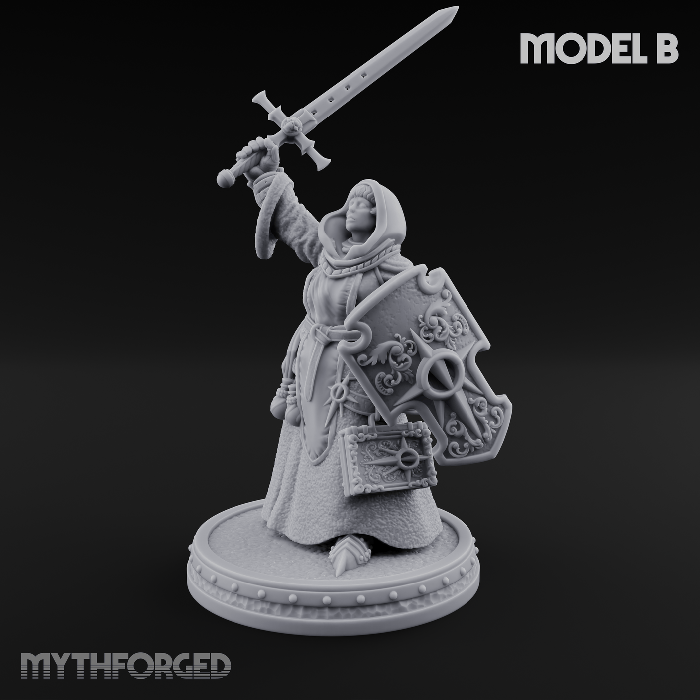 The Unseeing Holy Paladin Order B Miniature for Dungeons and Dragons, Pathfinder or other TTRPGs