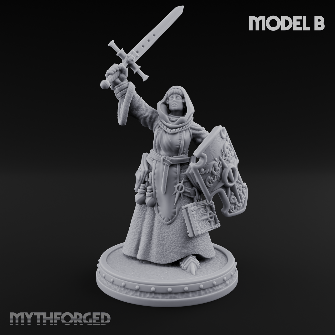 The Unseeing Holy Paladin Order B Miniature for Dungeons and Dragons, Pathfinder or other TTRPGs