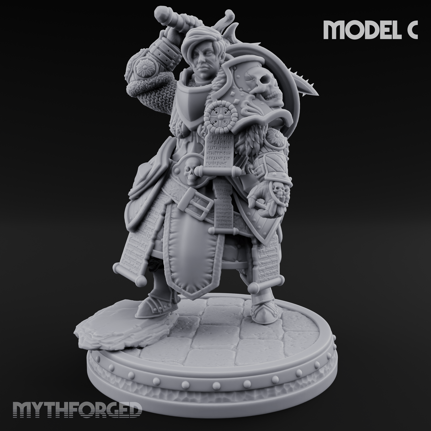 The Unseeing Holy Paladin Order C Miniature for Dungeons and Dragons, Pathfinder or other TTRPGs