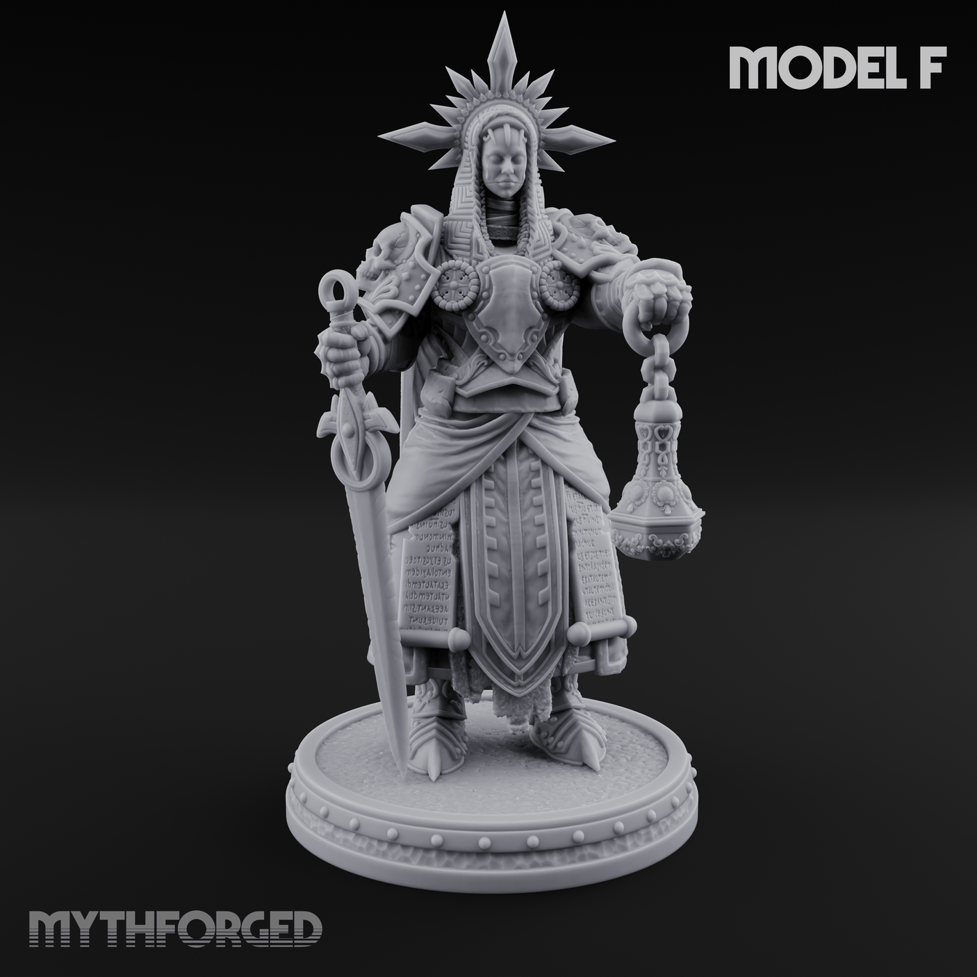 The Unseeing Holy Paladin Order F Miniature for Dungeons and Dragons, Pathfinder or other TTRPGs