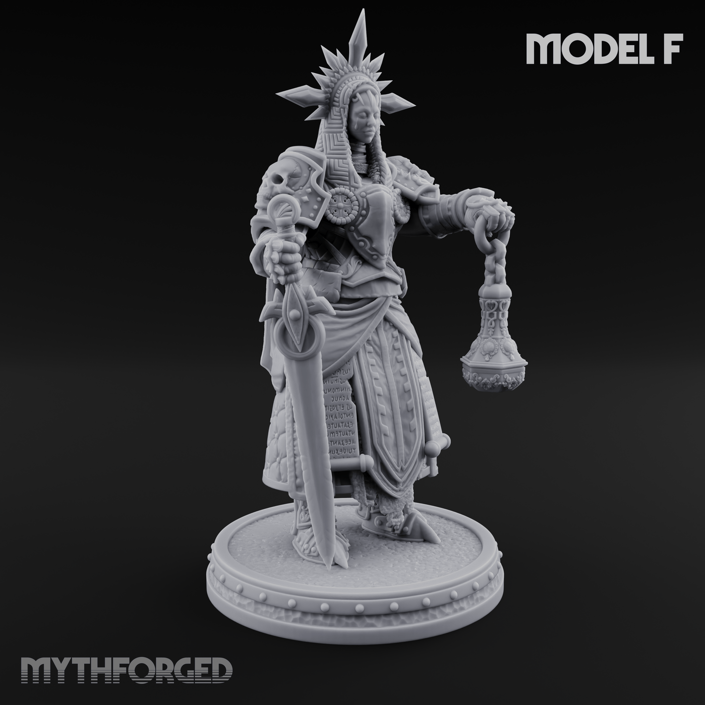 The Unseeing Holy Paladin Order Miniature for Dungeons and Dragons, Pathfinder or other TTRPGs
