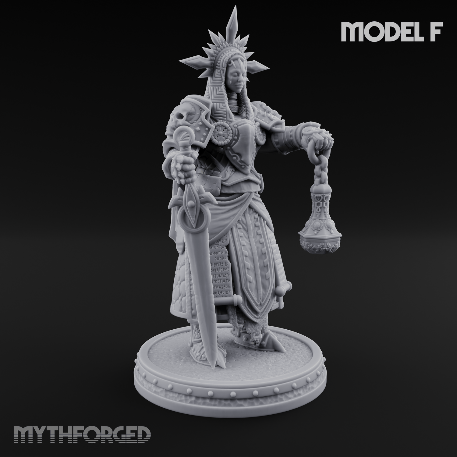 The Unseeing Holy Paladin Order F Miniature for Dungeons and Dragons, Pathfinder or other TTRPGs