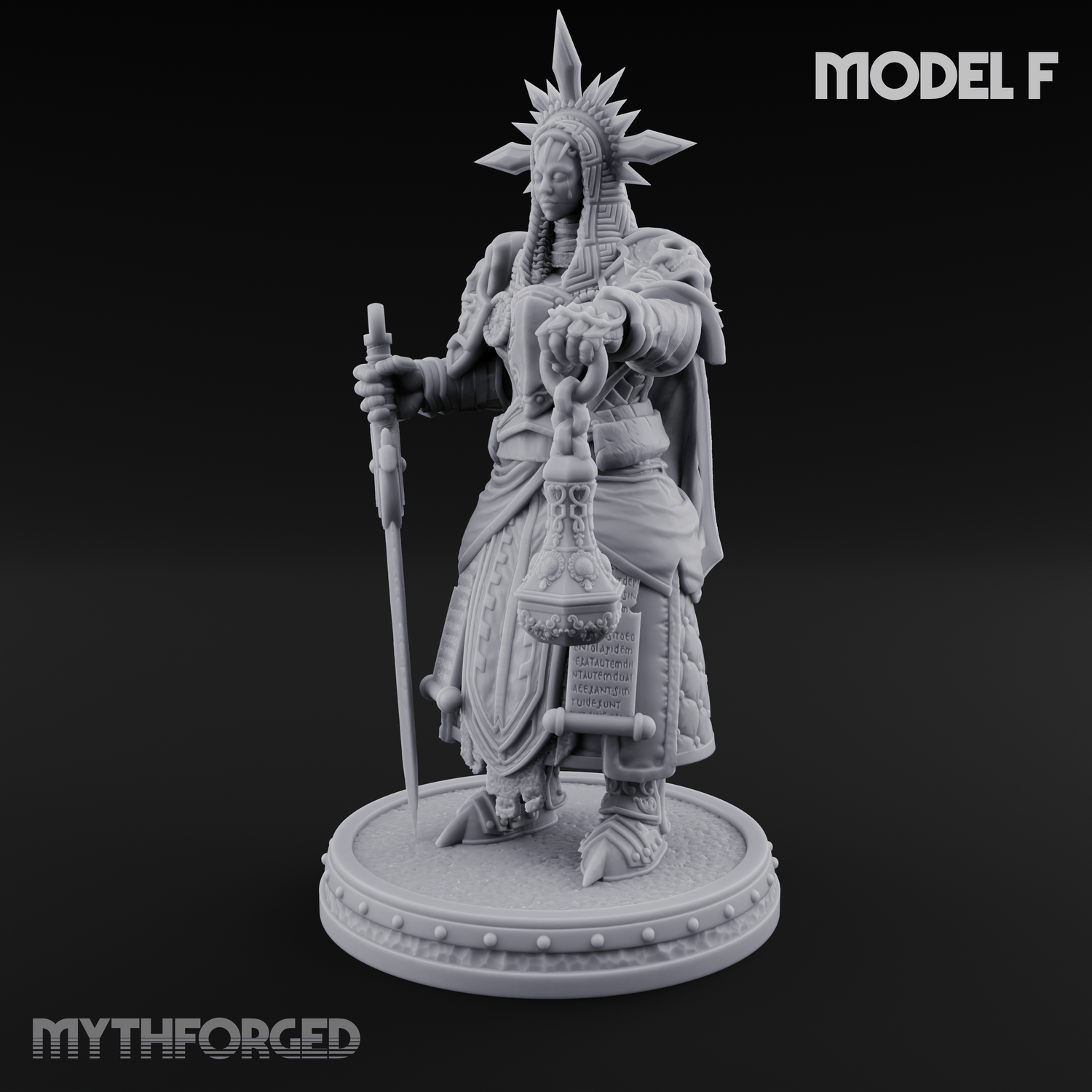 The Unseeing Holy Paladin Order F Miniature for Dungeons and Dragons, Pathfinder or other TTRPGs