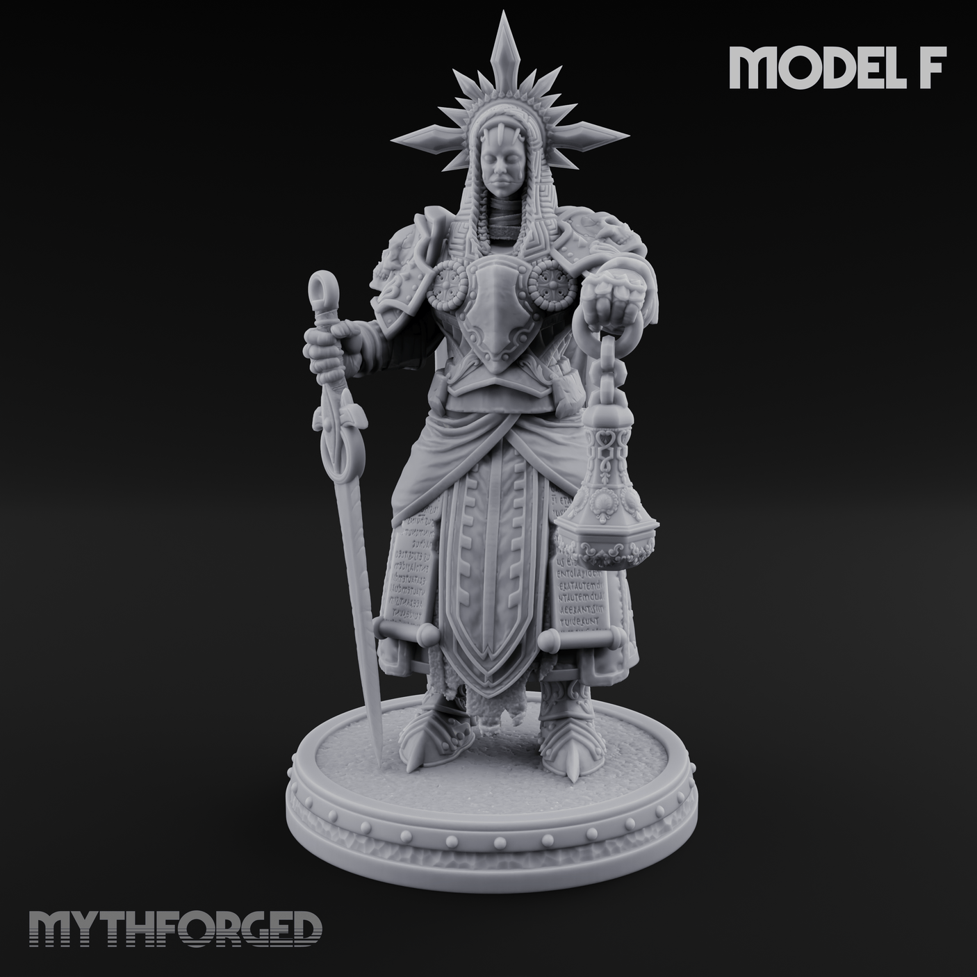 The Unseeing Holy Paladin Order F Miniature for Dungeons and Dragons, Pathfinder or other TTRPGs