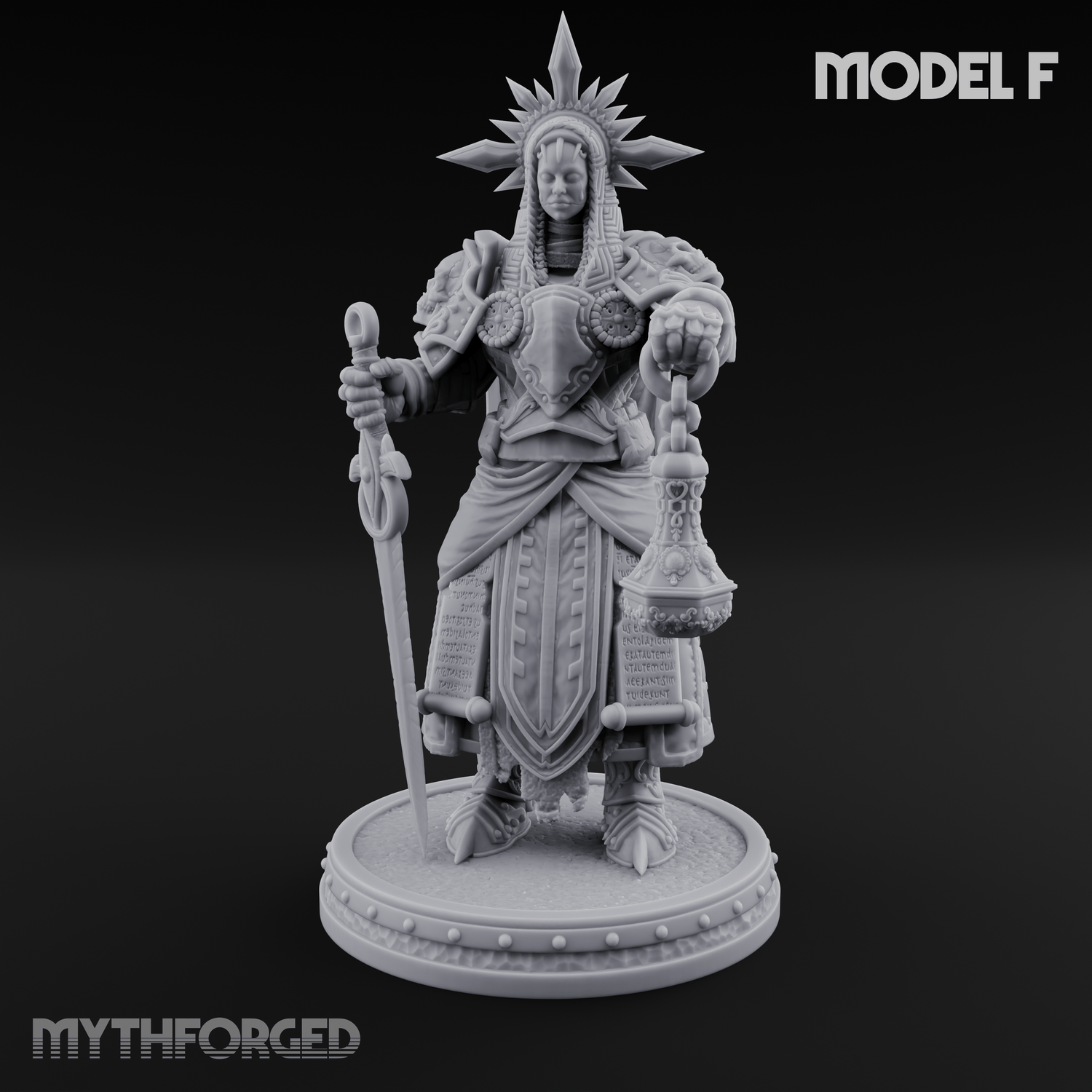 The Unseeing Holy Paladin Order F Miniature for Dungeons and Dragons, Pathfinder or other TTRPGs