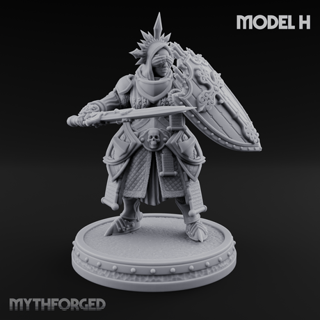 The Unseeing Holy Paladin Order H Miniature for Dungeons and Dragons, Pathfinder or other TTRPGs
