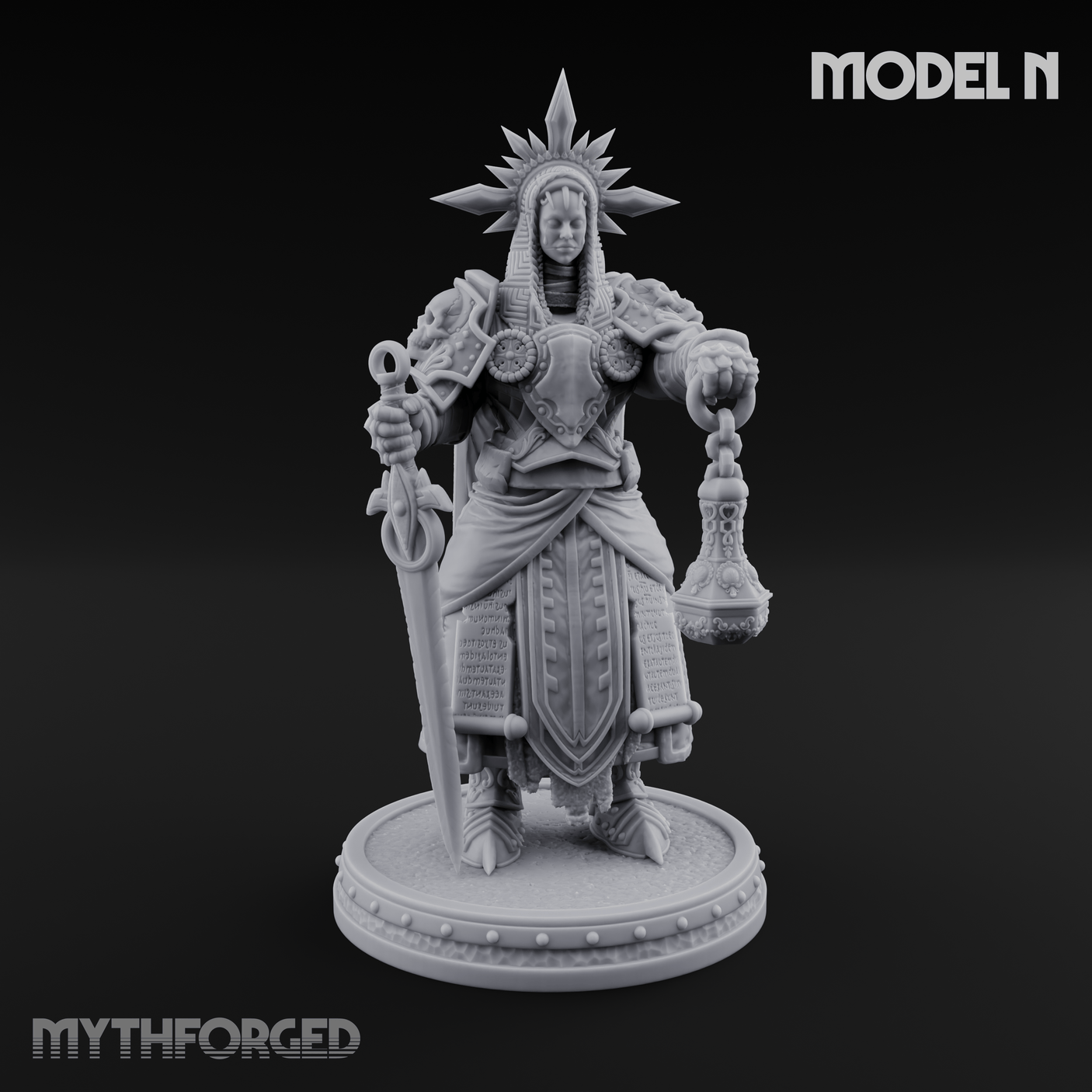 The Unseeing Holy Paladin Order Miniature for Dungeons and Dragons, Pathfinder or other TTRPGs