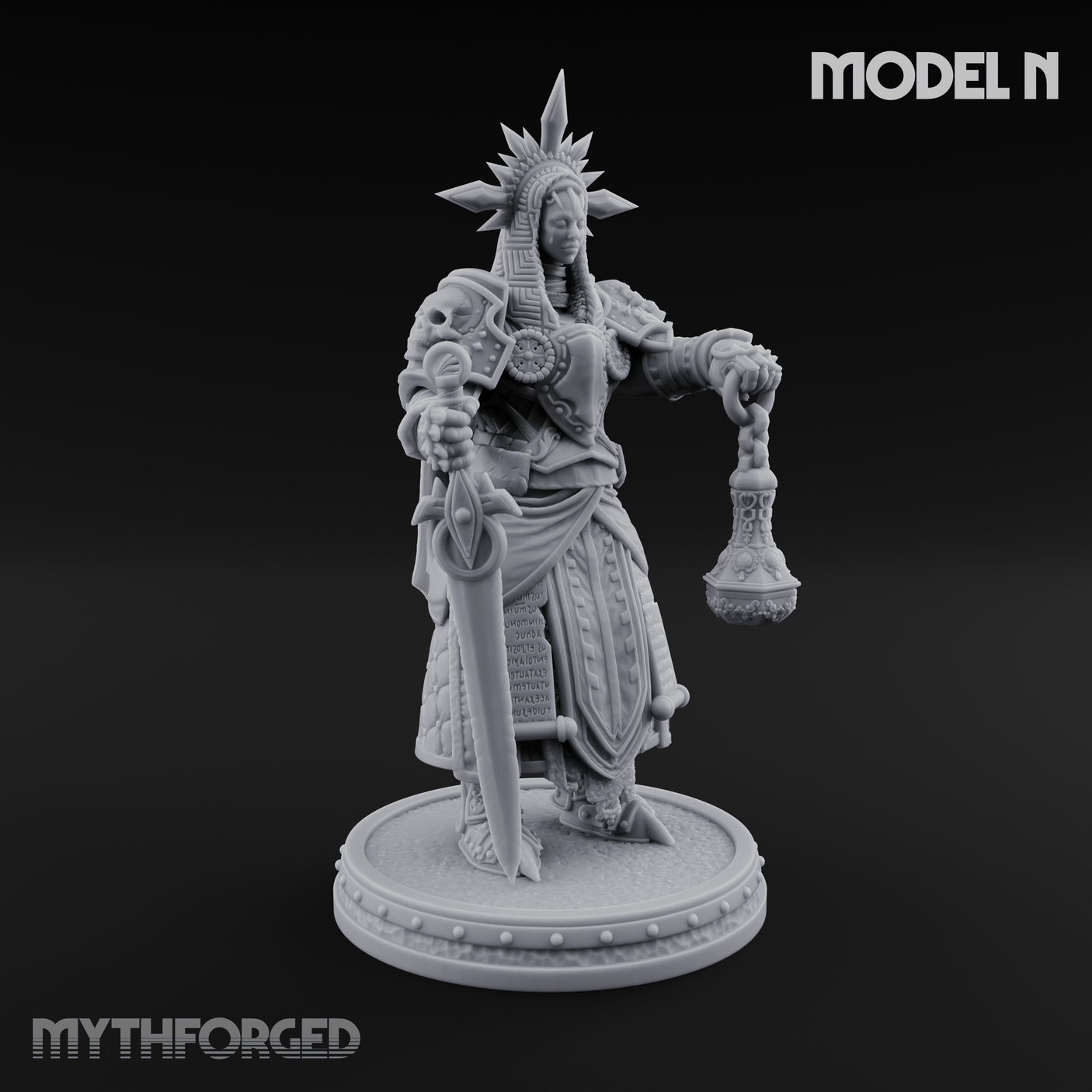 The Unseeing Holy Paladin Order N Miniature for Dungeons and Dragons, Pathfinder or other TTRPGs