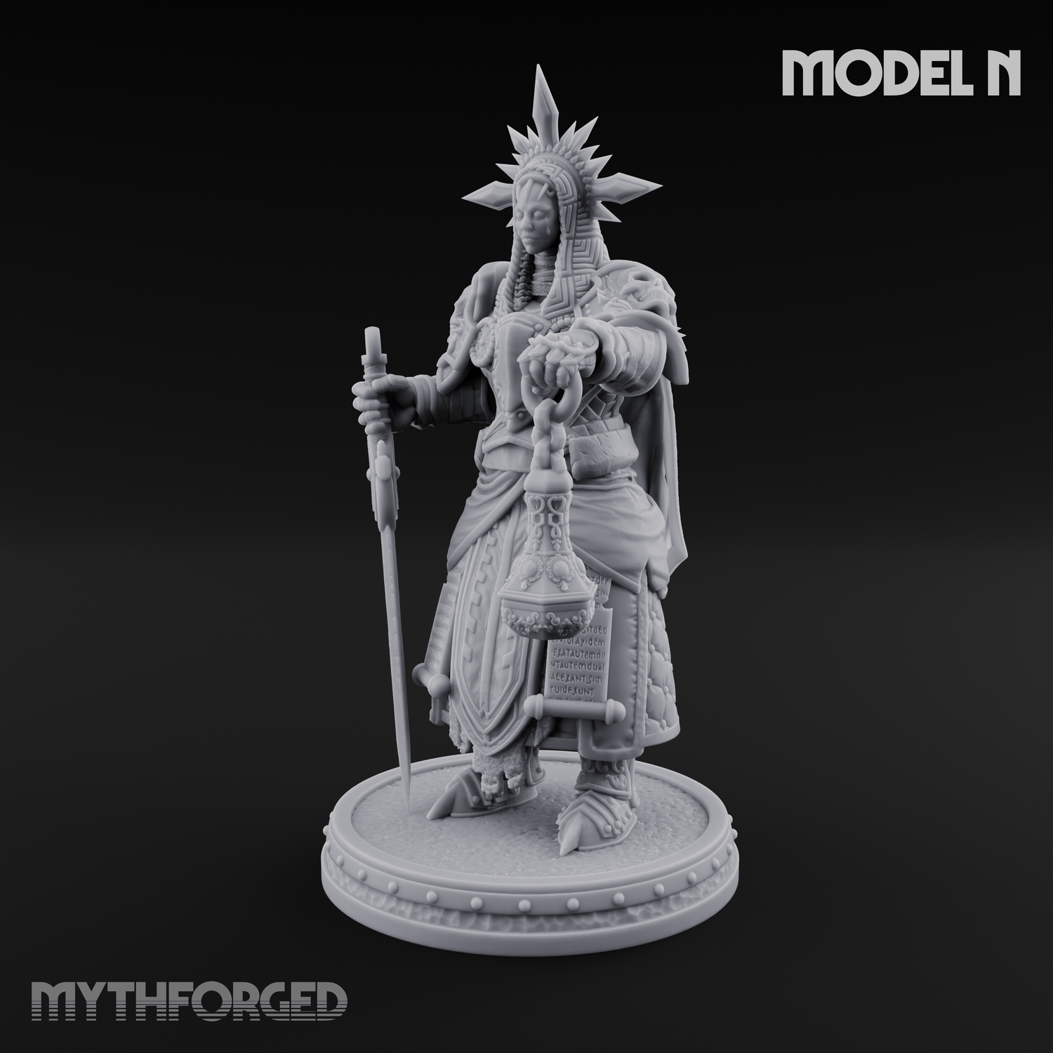 The Unseeing Holy Paladin Order N Miniature for Dungeons and Dragons, Pathfinder or other TTRPGs