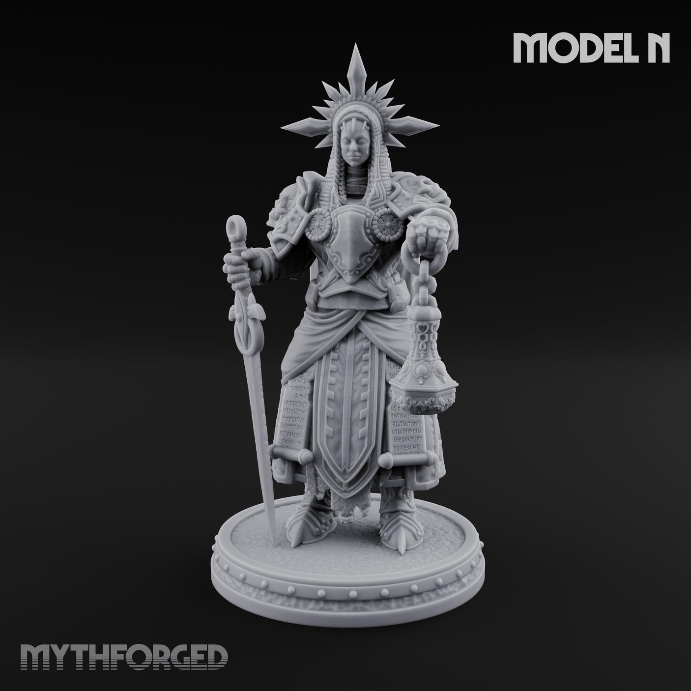 The Unseeing Holy Paladin Order N Miniature for Dungeons and Dragons, Pathfinder or other TTRPGs