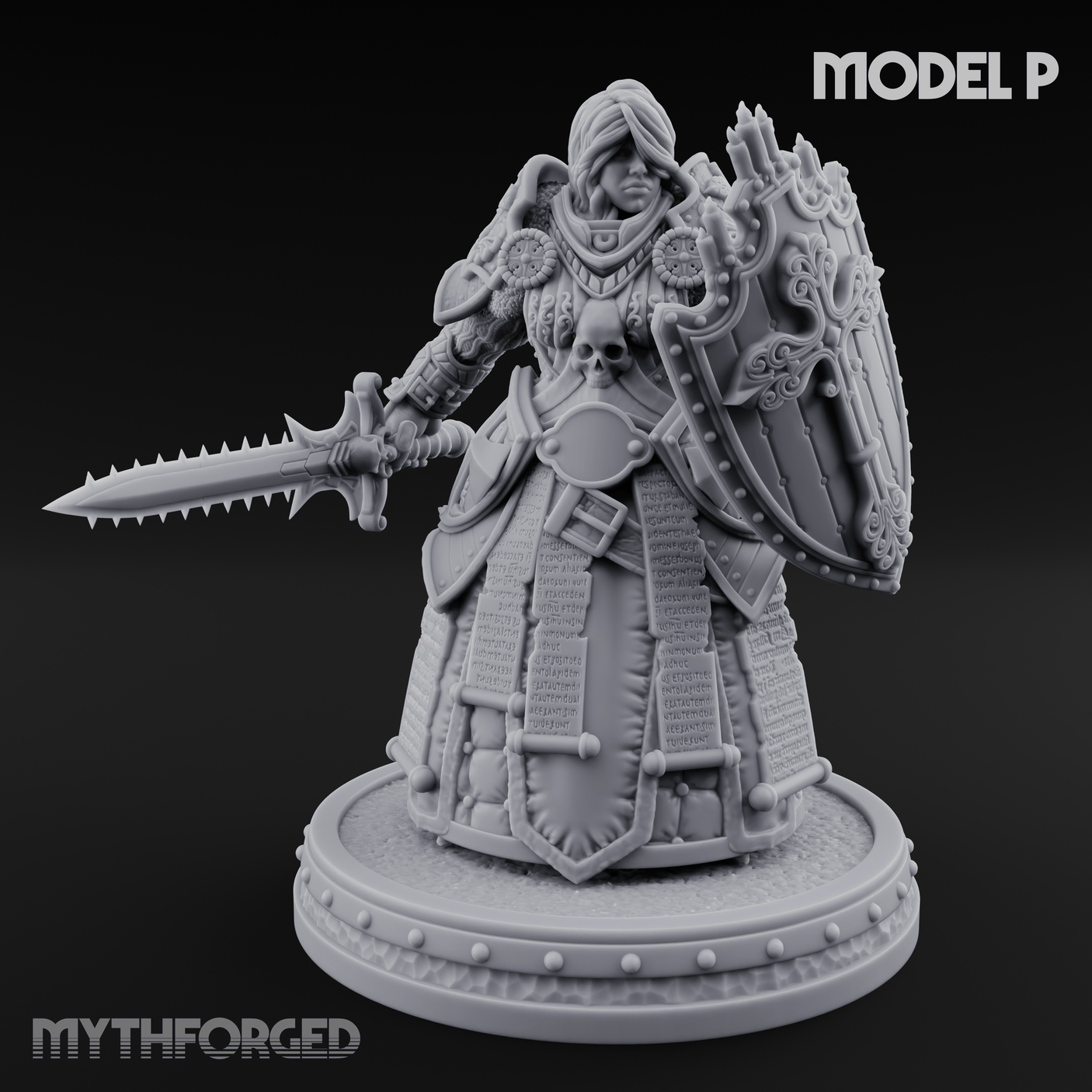 The Unseeing Holy Paladin Order P Miniature for Dungeons and Dragons, Pathfinder or other TTRPGs