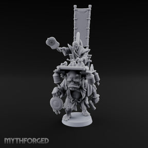 Palanquin Riding Village Elder Miniature for Dungeons and Dragons, Pathfinder or other TTRPGs