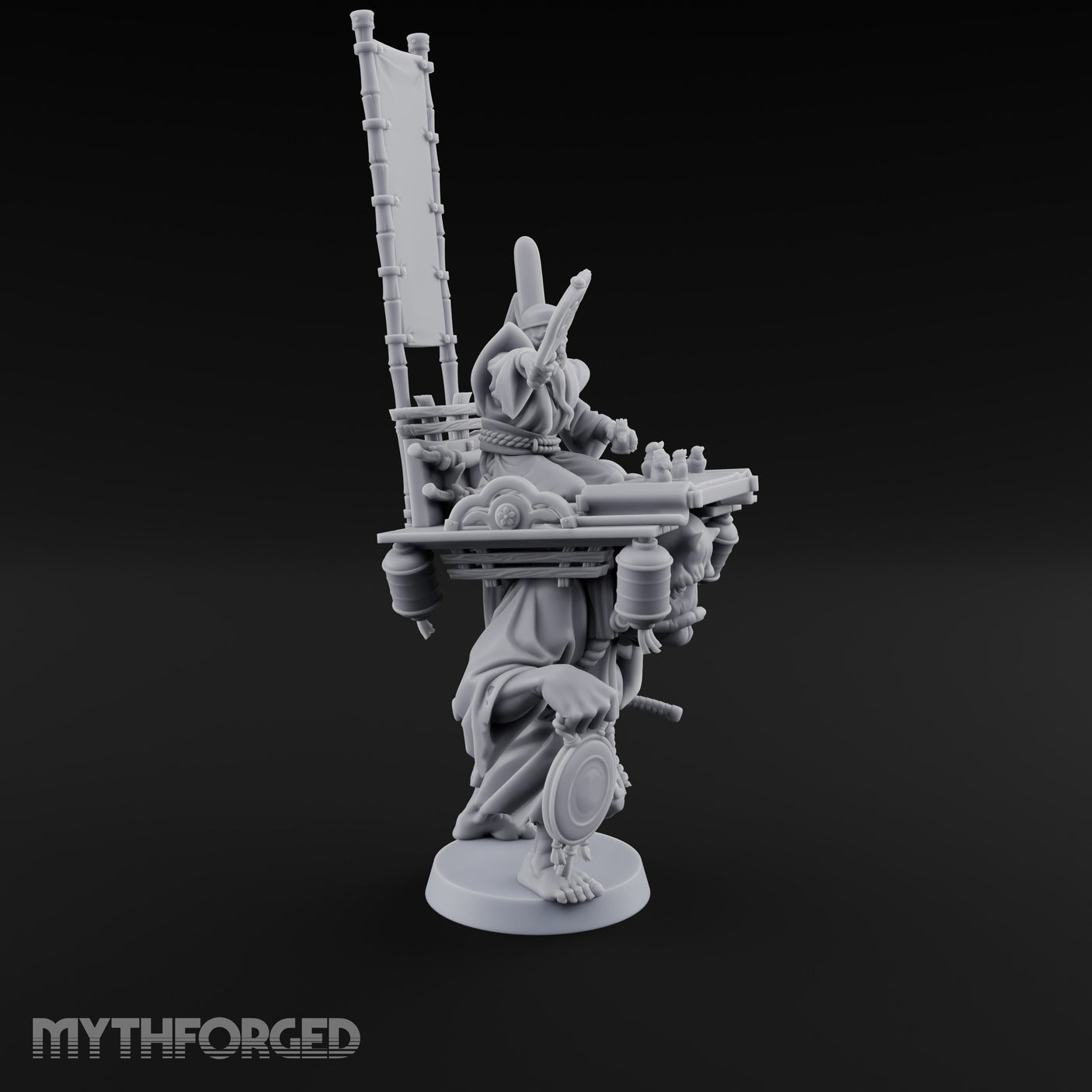Palanquin Riding Village Elder Miniature for Dungeons and Dragons, Pathfinder or other TTRPGs