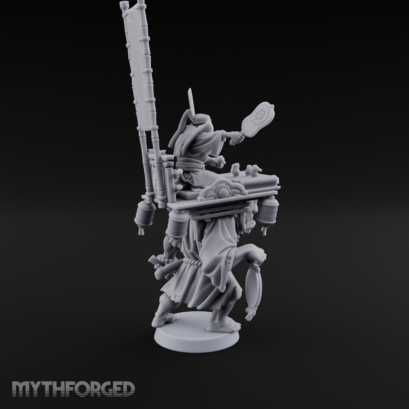 Palanquin Riding Village Elder Miniature for Dungeons and Dragons, Pathfinder or other TTRPGs