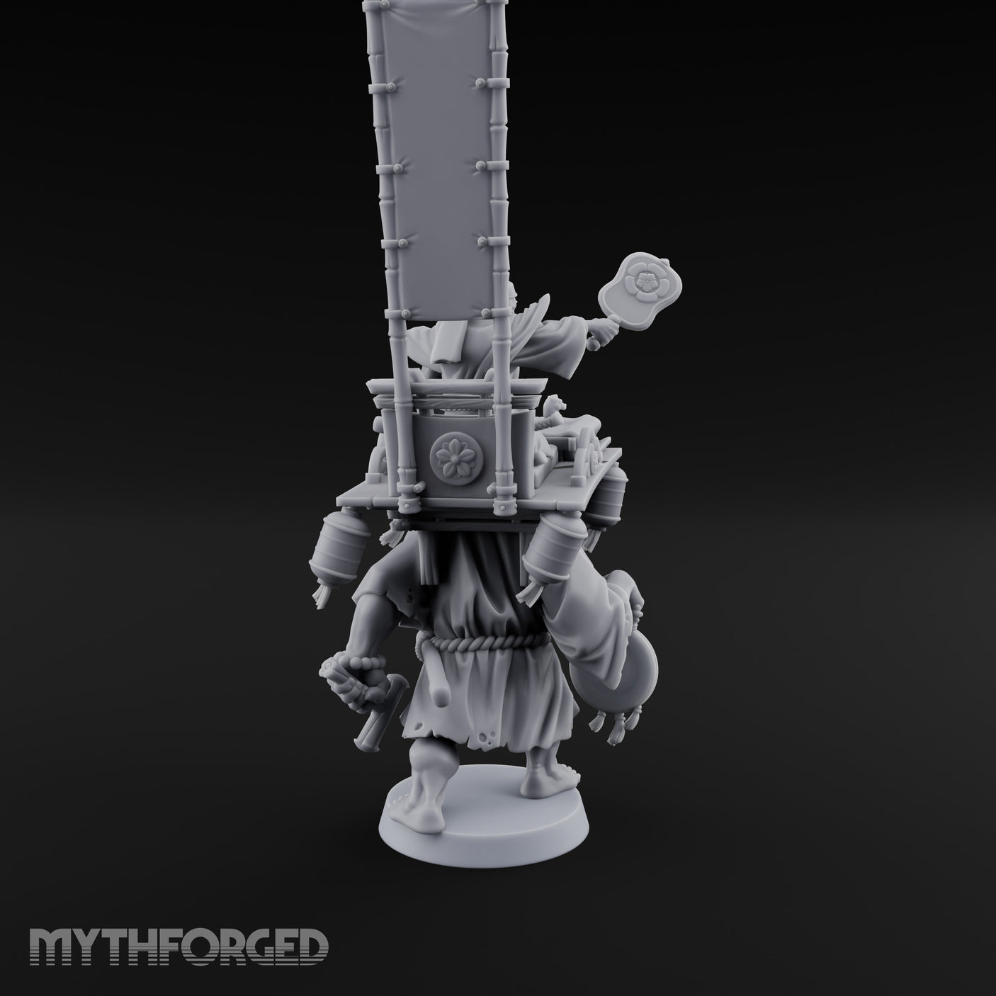 Palanquin Riding Village Elder Miniature for Dungeons and Dragons, Pathfinder or other TTRPGs