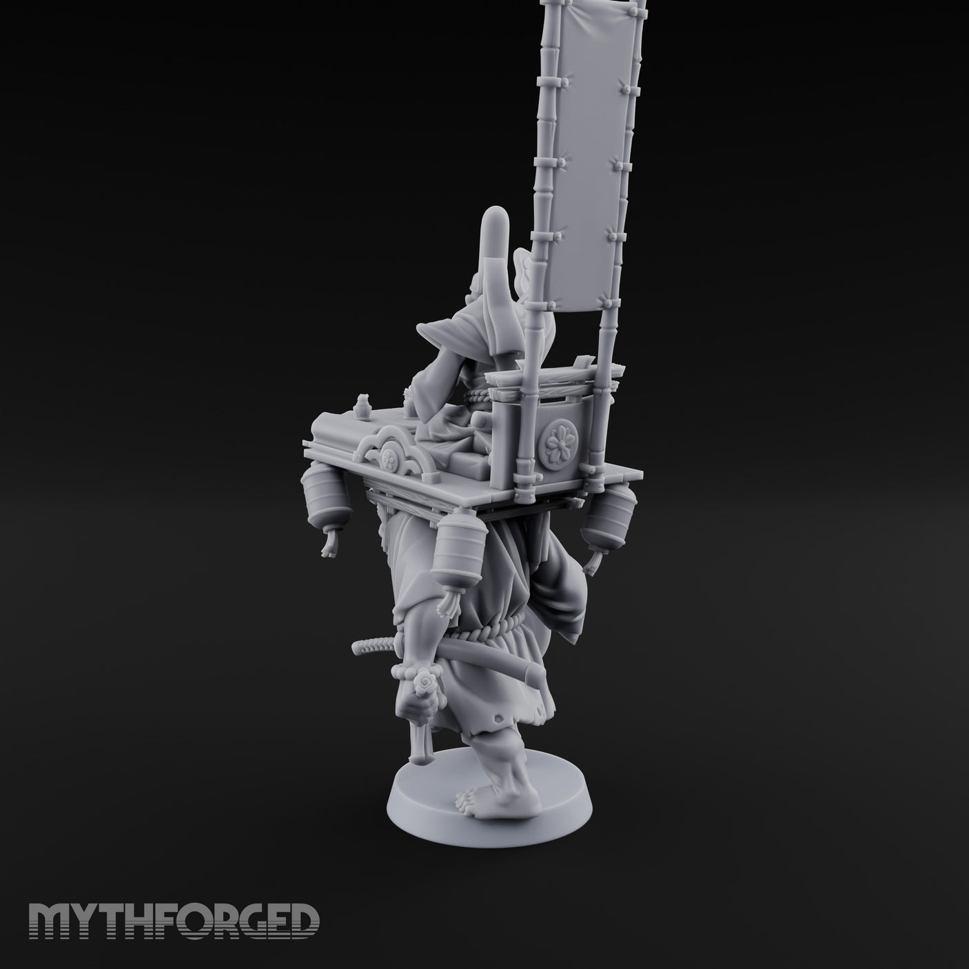 Palanquin Riding Village Elder Miniature for Dungeons and Dragons, Pathfinder or other TTRPGs