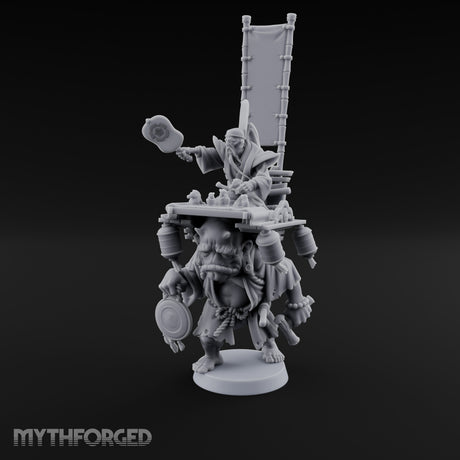 Palanquin Riding Village Elder Miniature for Dungeons and Dragons, Pathfinder or other TTRPGs