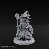 Paw Staff Holding Tabaxi Wizard Miniature for Dungeons and Dragons, Pathfinder or other TTRPGs
