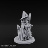 Paw Staff Holding Tabaxi Wizard Miniature for Dungeons and Dragons, Pathfinder or other TTRPGs