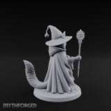 Paw Staff Holding Tabaxi Wizard Miniature for Dungeons and Dragons, Pathfinder or other TTRPGs