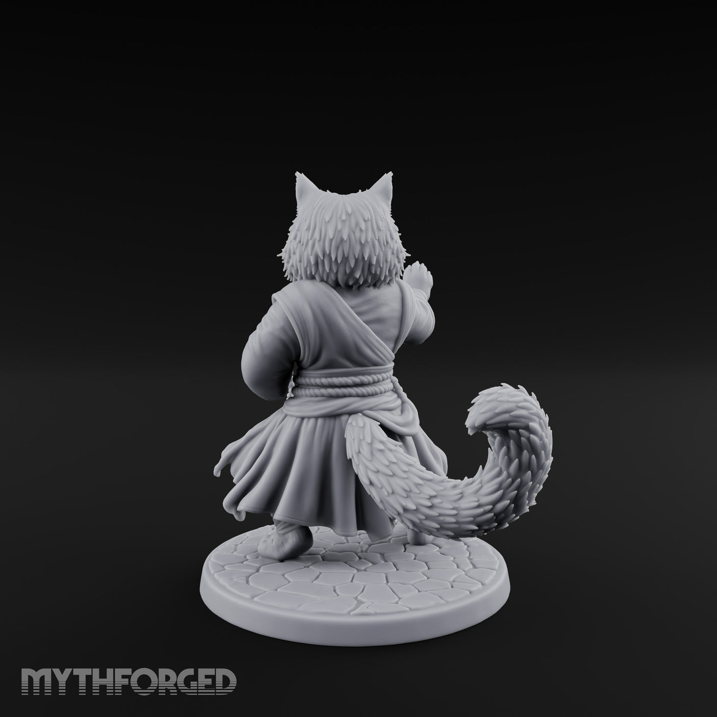 Paw Striking Tabaxi Monk Miniature for Dungeons and Dragons, Pathfinder or other TTRPGs