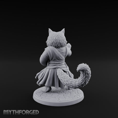 Paw Striking Tabaxi Monk Miniature for Dungeons and Dragons, Pathfinder or other TTRPGs