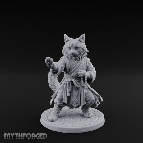 Paw Striking Tabaxi Monk Miniature for Dungeons and Dragons, Pathfinder or other TTRPGs
