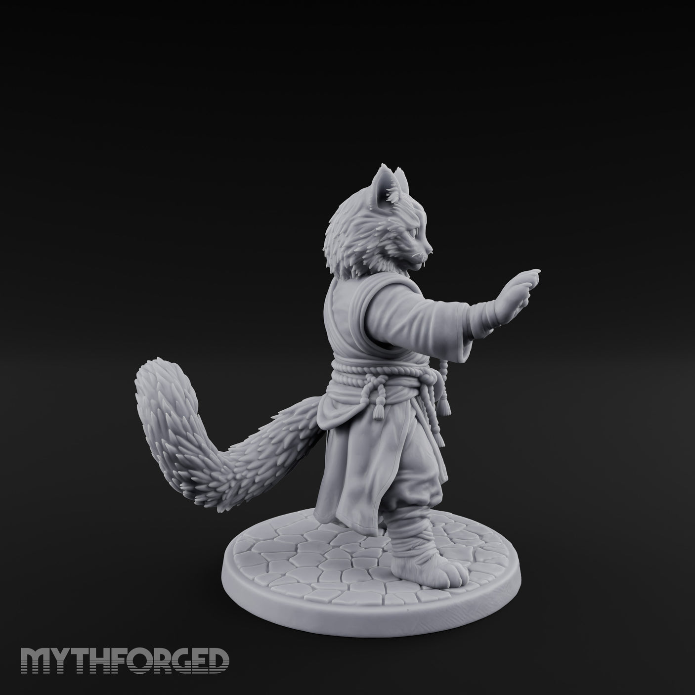 Paw Striking Tabaxi Monk Miniature for Dungeons and Dragons, Pathfinder or other TTRPGs