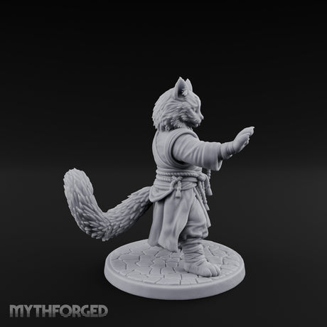Paw Striking Tabaxi Monk Miniature for Dungeons and Dragons, Pathfinder or other TTRPGs
